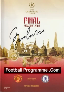 Manchester United v Chelsea 2008 - European Cup Final Signed Bobby Charlton - football programme