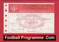 Manchester United v Coventry City 1991 – Football Ticket