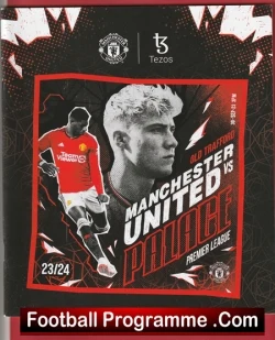Manchester United v Crystal Palce 2023 - Man Utd - football programme