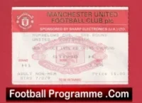 Manchester United v Portsmouth 1991 – Football Ticket