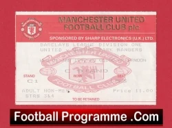 Manchester United v QPR 1992 - Football Ticket - football memorabilia
