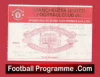 Manchester United v QPR 1992 – Match Ticket