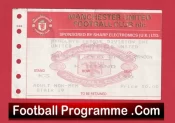 Manchester United v Sheffield United 1991 – Ticket Signed Bryan Robson