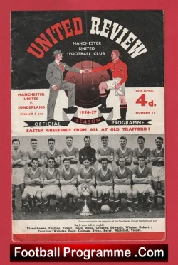 Manchester United v Sunderland 1957 - Man Utd Title Decider Game - football programme