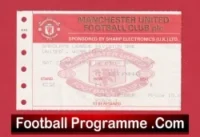 Manchester United v Wimbledon 1992 – Match Ticket