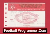 Manchester United v Wimbledon 1992 – Match Ticket
