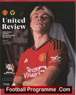 Manchester United v Wolves 2023 - Man Utd - football programme