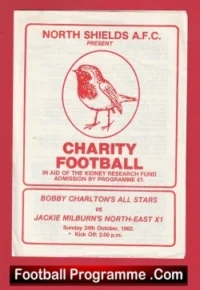 North Shields Bobby Charlton XI v Jackie Milburn North East 1982
