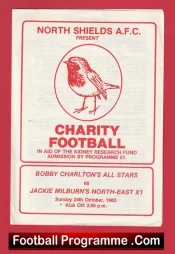 North Shields Bobby Charlton XI v Jackie Milburn North East 1982