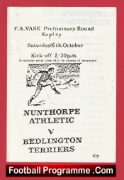Nunthorpe Athletic v Bedlington Terriers 1980s – FA Vase Cup Replay