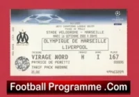 Olympique Marseille v Liverpool 2007 – Match Ticket France