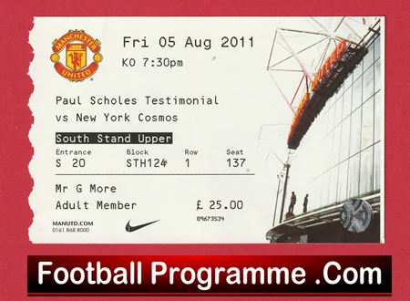 Paul Scholes Testimonial Benefit Match Manchester United 2011 - Match Ticket - Image 2
