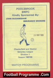 Poolsbrook SW v Industry Inn Chesterfield 1988