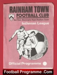 Rainham Town v Newbury Town 1984