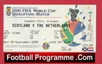 Scotland v Holland 2009 – Football Ticket