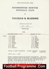 Sturminster Newton v Trinidad Blubird 1980 – Dorset Senior Cup Semi Final