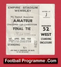Telford United v Hillingdon Borough 1971 Challenge Trophy Cup Final ticket