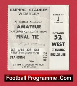 Telford United v Hillingdon Borough 1971 Challenge Trophy Cup Final ticket - football memorabilia