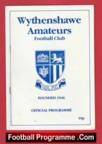 Wythenshawe Amateurs v Rushall Olympic 1985 First Ever Programme 1st Edition
