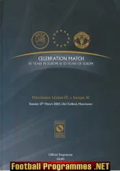 Manchester United Celebration Match 50 Years In Europe