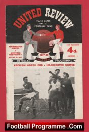 Manchester United v Sheffield Wednesday 1957 – Munich Season 57/58