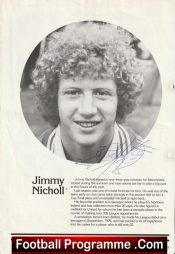 Manchester United Jimmy Nicholl Man Utd Signed Autograph Picture