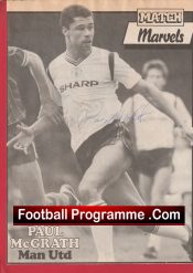 Manchester United Paul McGrath Autograph Signed Picture Man Utd