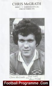 Manchester United Chris McGrath Autograph Signed Picture Man Utd 1976