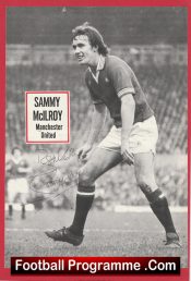 Manchester United Sammy McIlroy Autographed Signed Picture Man Utd