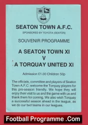 Seaton Town v Torquay United 1980s – Souvenir Programme