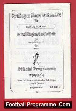  Wingate v Electrolux 1989 - Football Programme Football Programme .COM Football Programmes Memorabilia