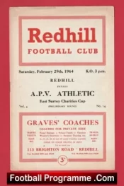 Redhill v APV Athletic 1964 – East Surrey Charities Cup