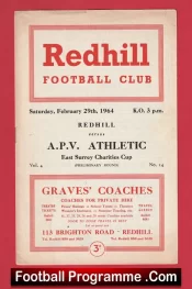 Redhill v APV Athletic 1964 – East Surrey Charities Cup