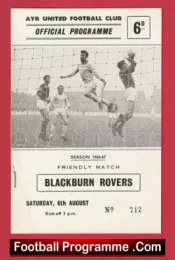 Ayr United v Blackburn Rovers 1966 – Friendly Match