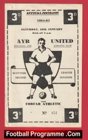 Ayr United v Forfar Athletic 1965 – 1960s