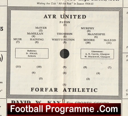 Ayr United v Forfar Athletic 1965 - 1960s - Image 3