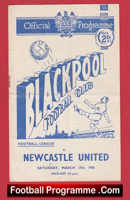Blackpool v Newcastle United 1956 - 1950's - Image 2