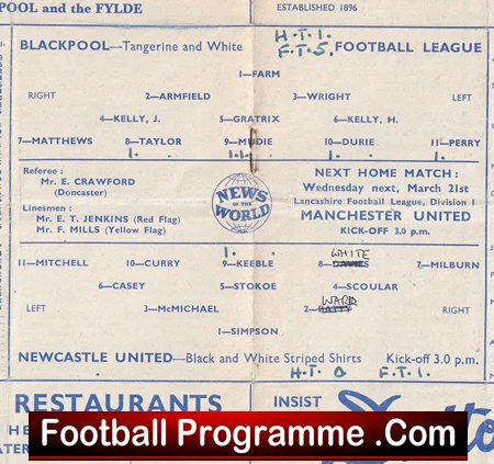 Blackpool v Newcastle United 1956 - 1950's - Image 3