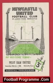 Newcastle United v West Ham United 1960