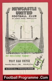 Newcastle United v West Ham United 1960