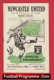 Newcastle United v Bury 1950 – Reserves Match