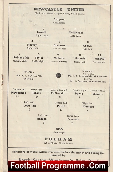 Newcastle United v Fulham 1951 - Image 3