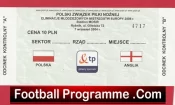 Poland v England 2004 – Football Ticket