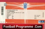 England v Slovenia 2009 – Football Ticket