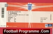 England v Slovenia 2009 – Football Ticket