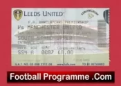 Leeds United v Manchester United 2002 – Football Ticket