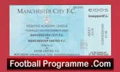 Manchester City v Manchester United 2004 – Academy Match Ticket