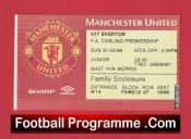 Manchester United v Everton 1999 – Treble Season Ticket