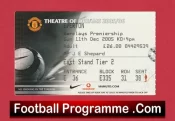 Manchester United v Everton 2005 – Football Ticket