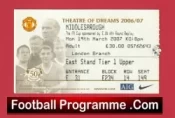 Manchester United v Middlesbrough 2007 – Football Ticket